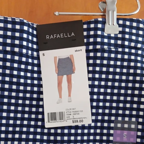 Rafaella Blue and White Mini Pencil Skirt - Picture 2 of 4